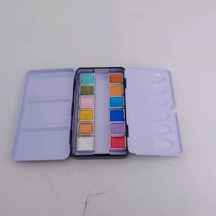 12 kulay na metal na watercolor Set