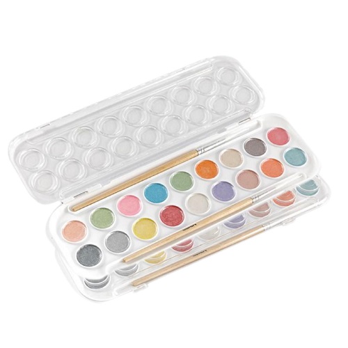 18 kulay na Metallic Watercolor Perfect Travel Watercolor Set