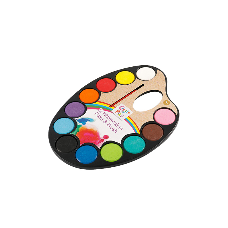 24-kulay na Solid Watercolors Paint Cake para sa mga Mag-aaral