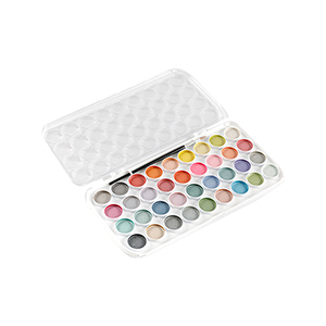 36 Colors Watercolor Travel Palette