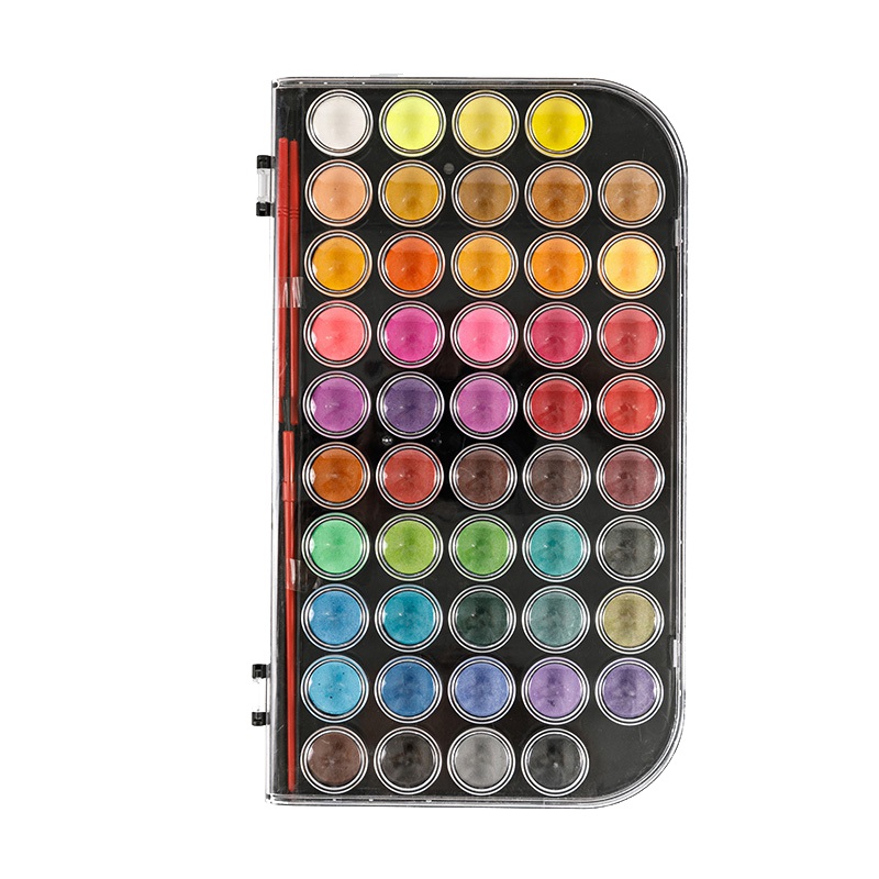 48-Color Solid Watercolor Cake Set para sa Mga Artist