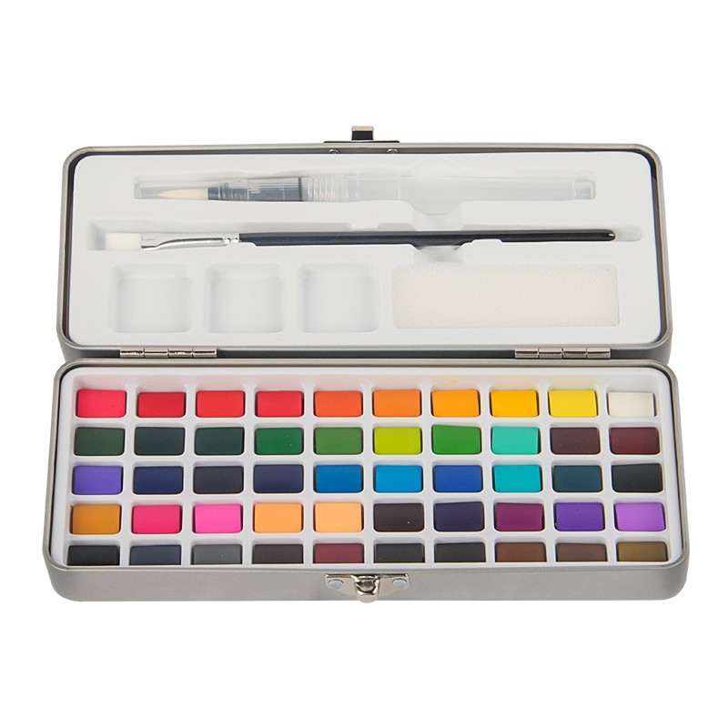 50 Colors Watercolor Paint Set na May Gift Box