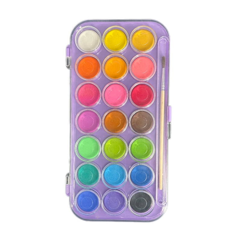 Factory-Direct 21-Color Solid Watercolor Paint Cake para sa mga Art Student