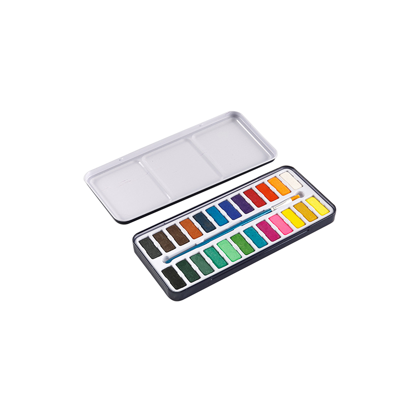 Watercolor Set na may Paint Tin